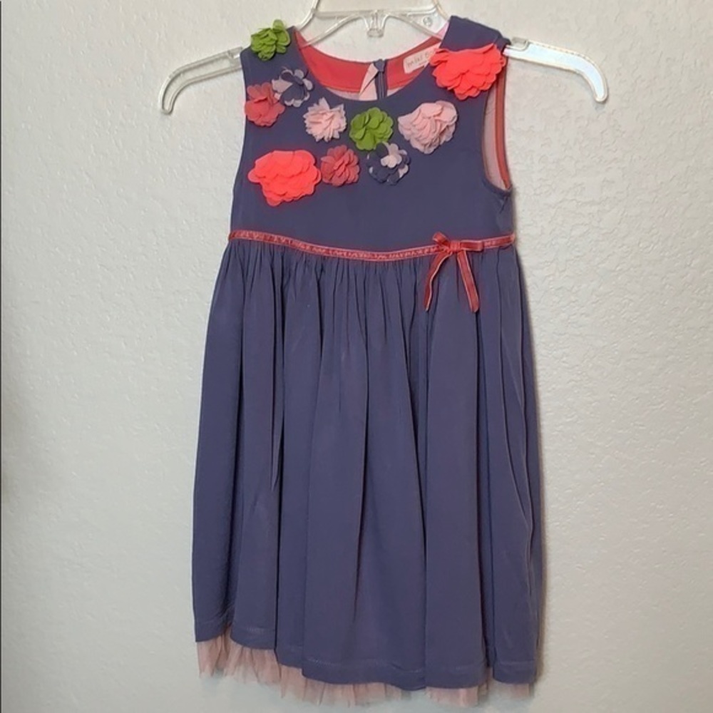 Mini Boden Lavender Dress with Flowers - Picture 2 of 8